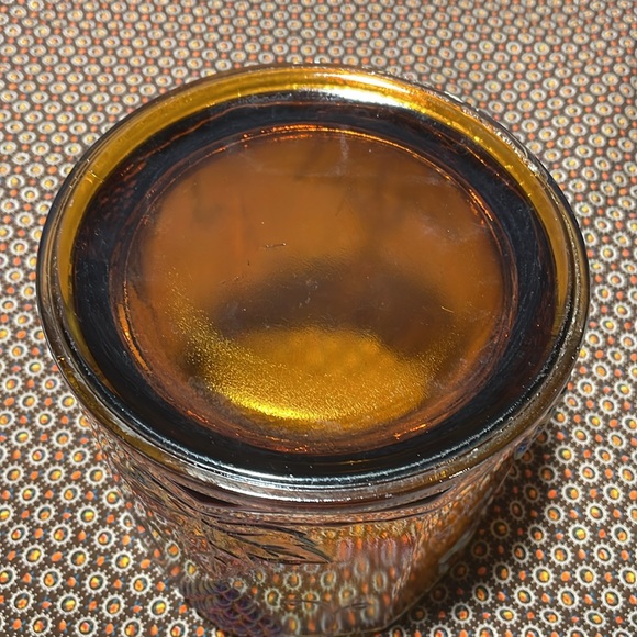 Large Marigold Carnival Glass Vase - Picture 3 of 6